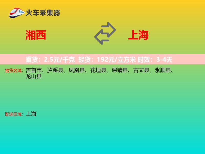 湘西到上海轿车托运