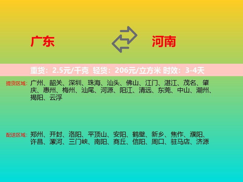 广东到河南长途搬家
