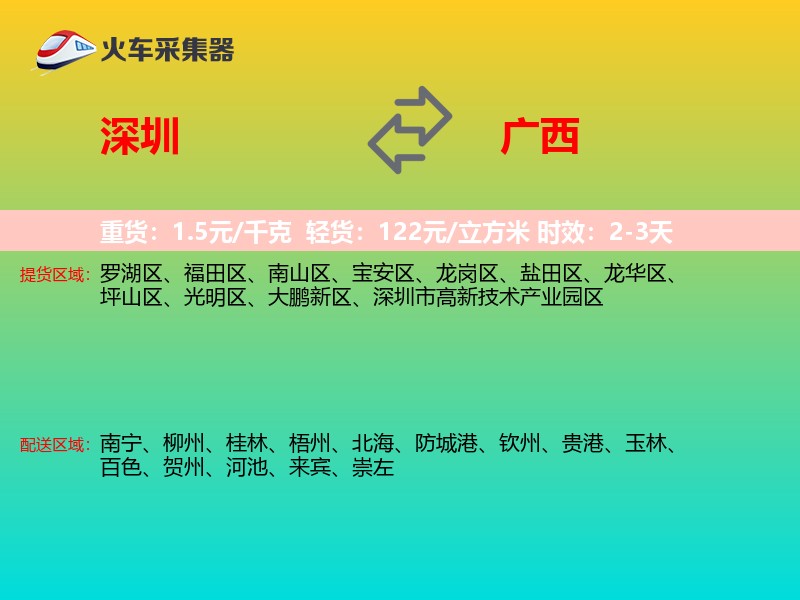 深圳到广西长途搬家