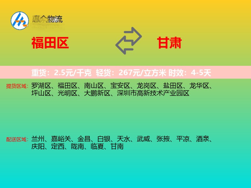 福田区到甘肃长途搬家