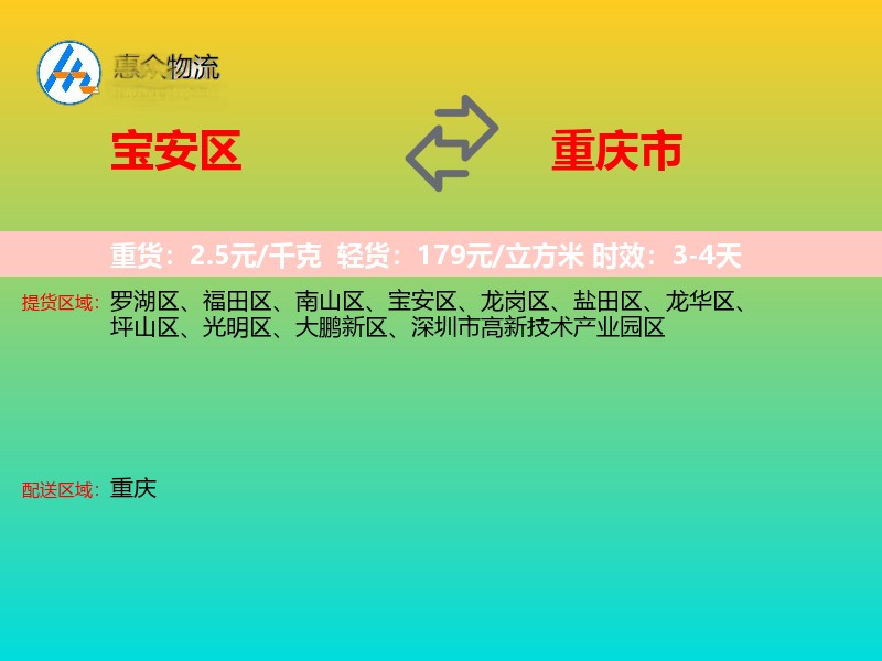 宝安区到重庆市长途搬家
