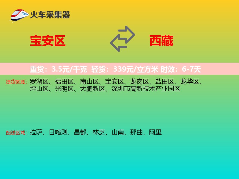 宝安区到西藏长途搬家