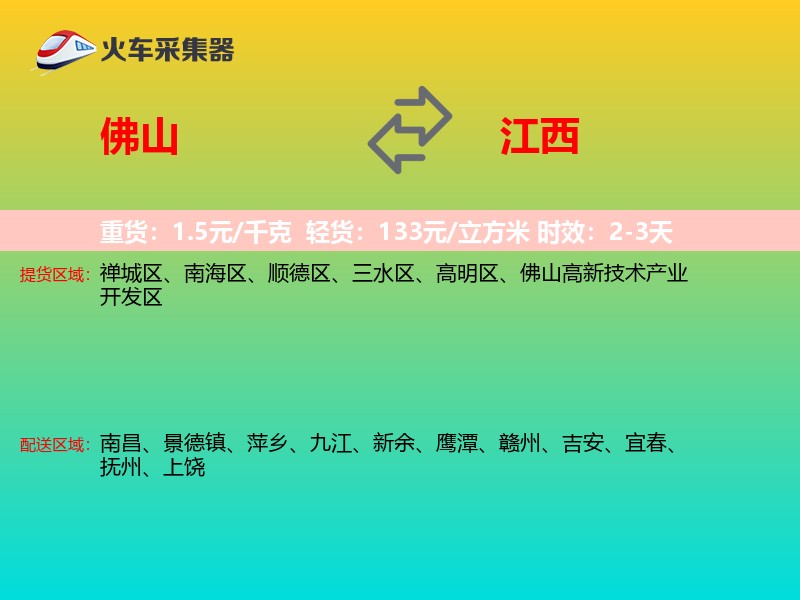佛山到江西长途搬家