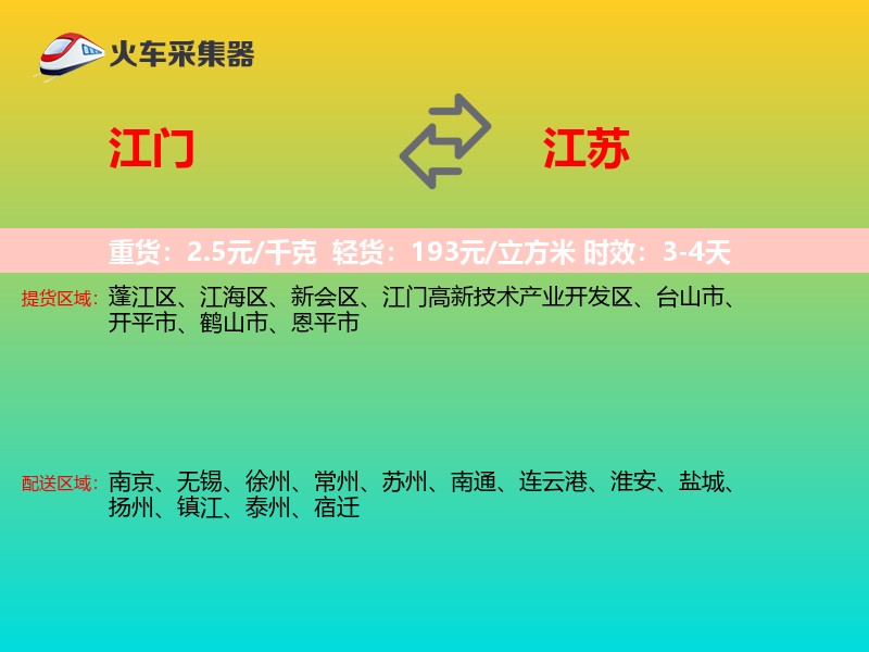 江门到江苏长途搬家