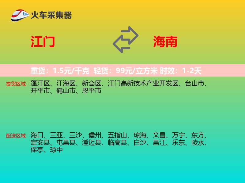 江门到海南轿车托运