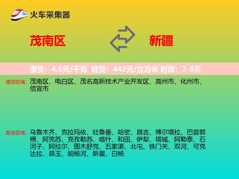 茂南区到新疆长途搬家