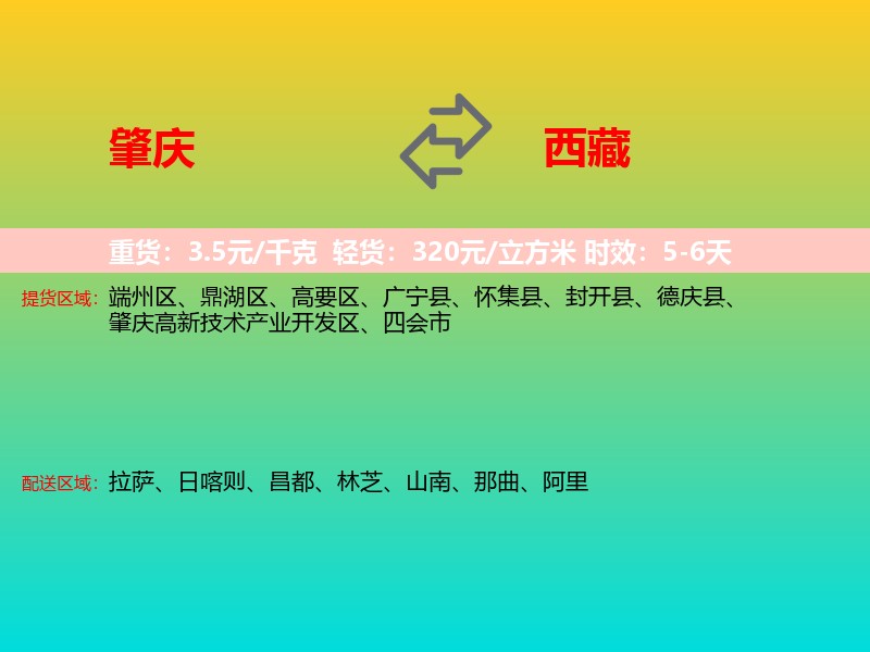 肇庆到西藏长途搬家