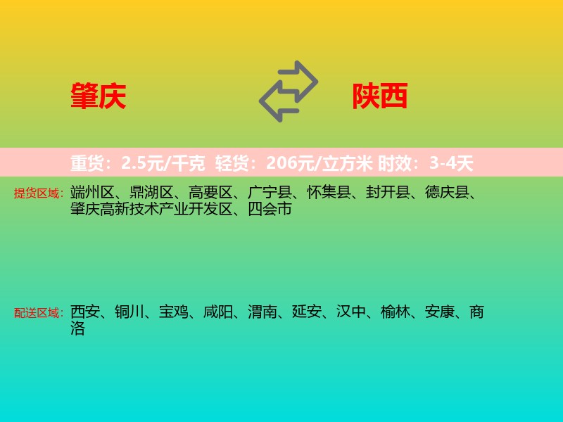 肇庆到陕西长途搬家