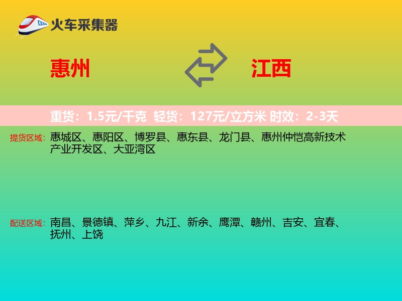 惠州到江西长途搬家