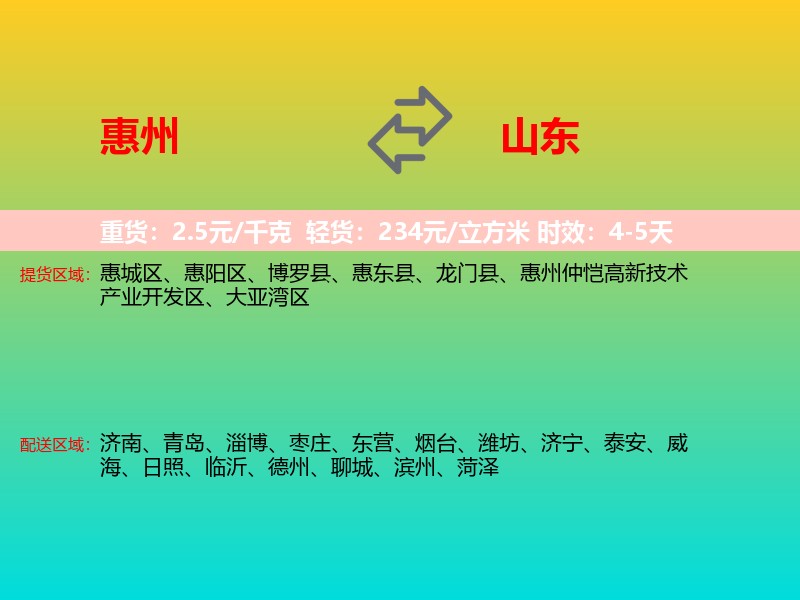 惠州到山东长途搬家