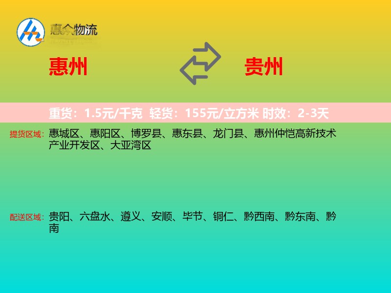 惠州到贵州长途搬家