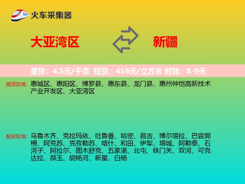 大亚湾区到新疆长途搬家