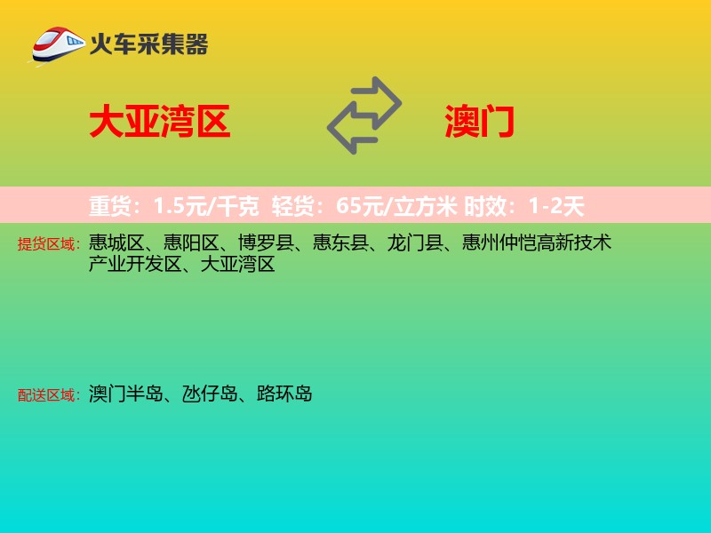 大亚湾区到澳门长途搬家