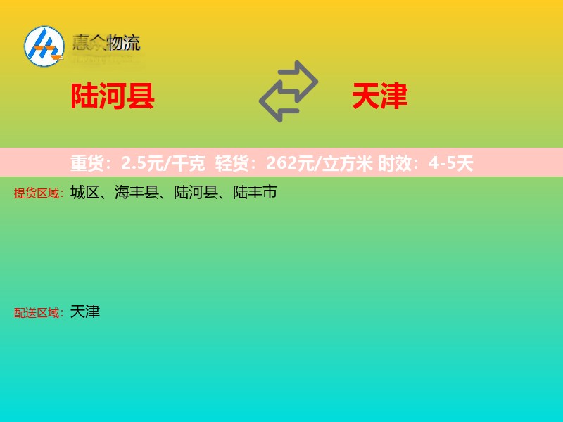 陆河县到天津长途搬家