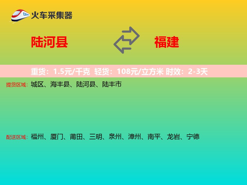 陆河县到福建长途搬家