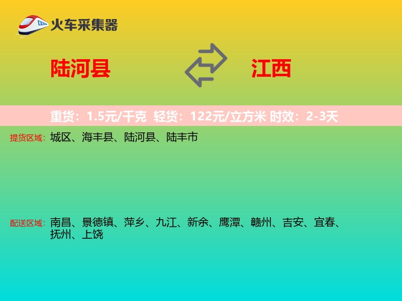 陆河县到江西轿车托运