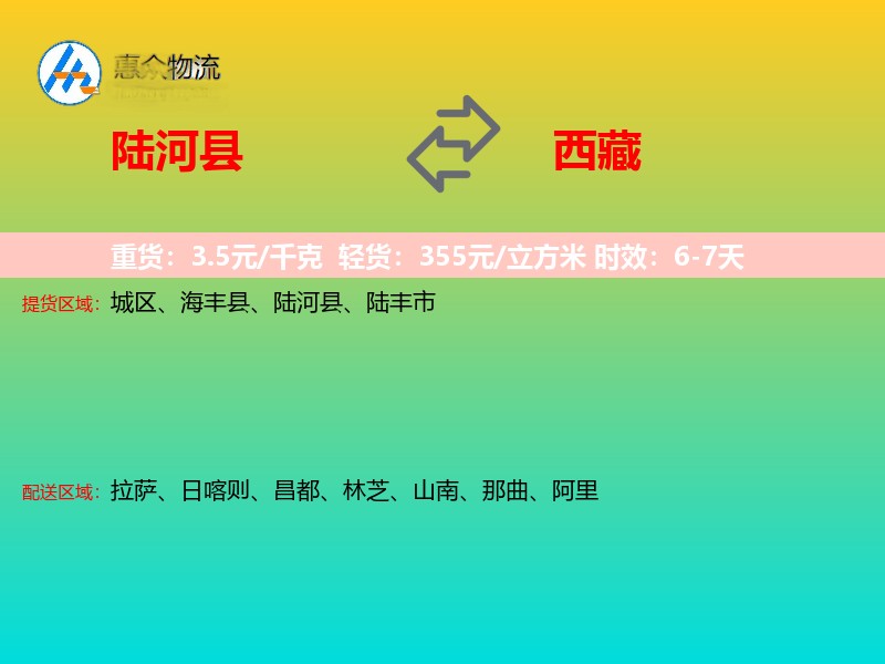 陆河县到西藏长途搬家
