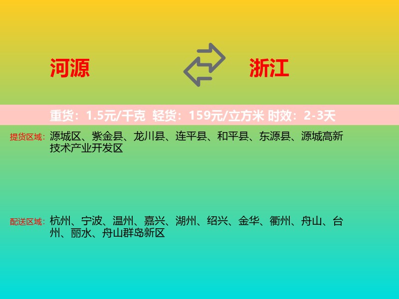 河源到浙江长途搬家