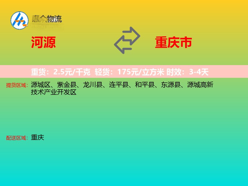 河源到重庆市长途搬家