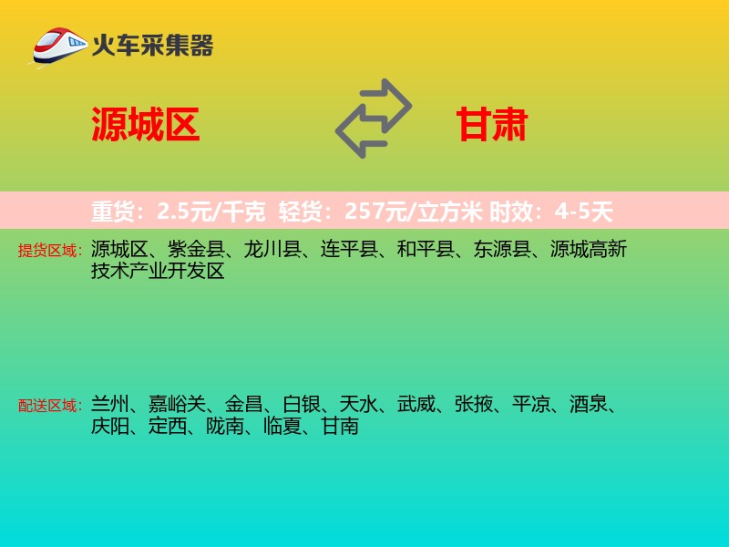 源城区到甘肃长途搬家