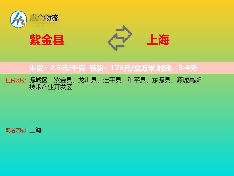紫金县到上海长途搬家