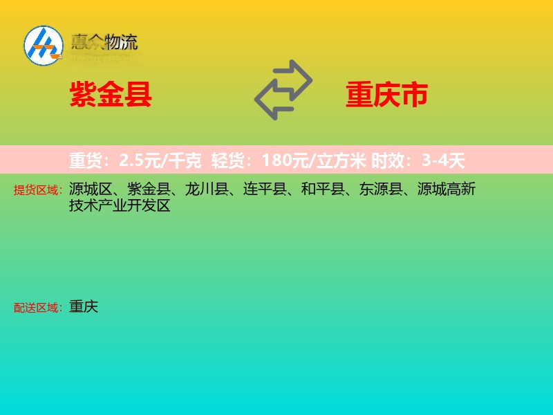 紫金县到重庆市长途搬家