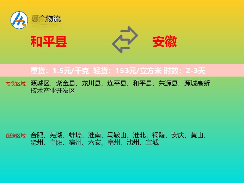 和平县到安徽长途搬家