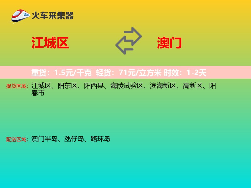 江城区到澳门长途搬家