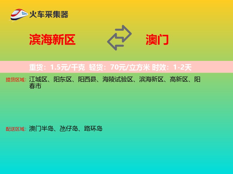 滨海新区到澳门长途搬家