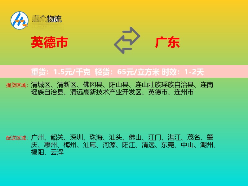 英德市到广东长途搬家