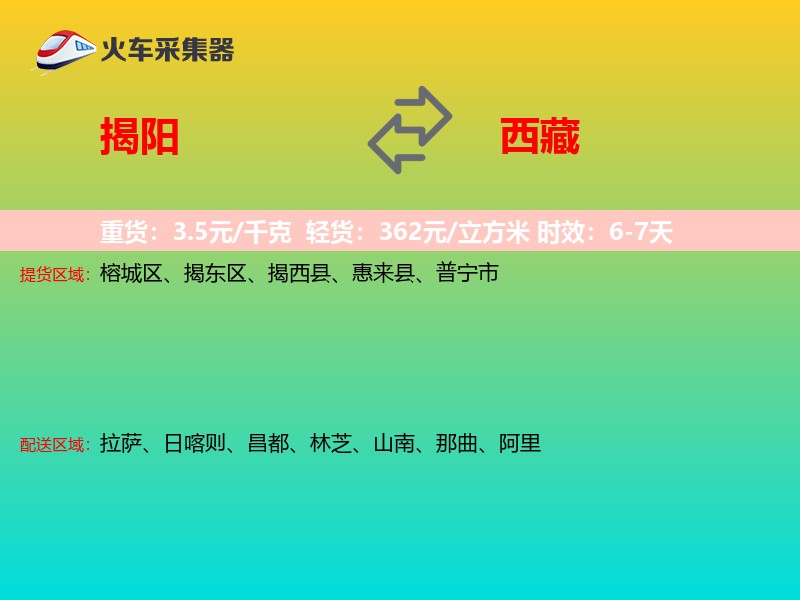 揭阳到西藏长途搬家