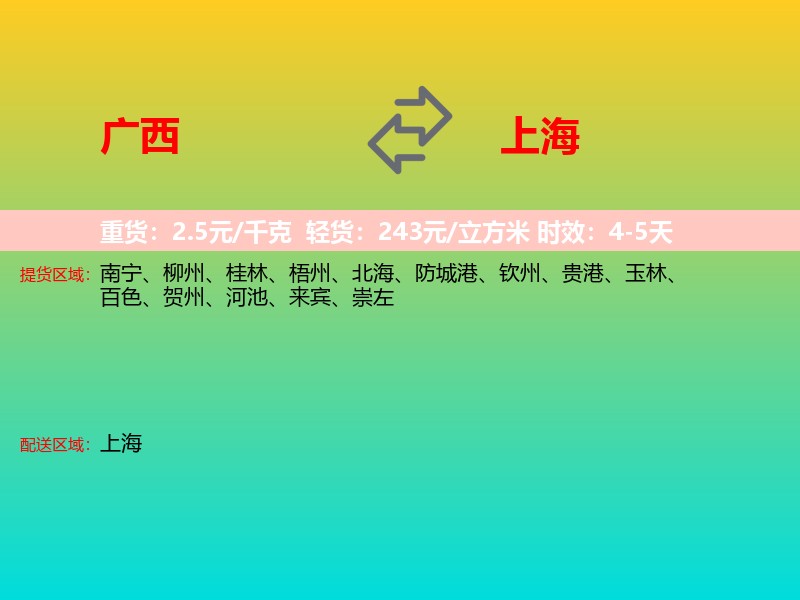 广西到上海长途搬家