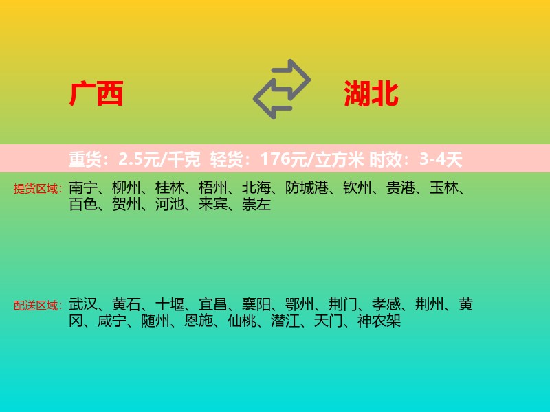 广西到湖北长途搬家