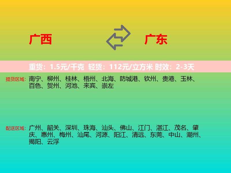 广西到广东长途搬家