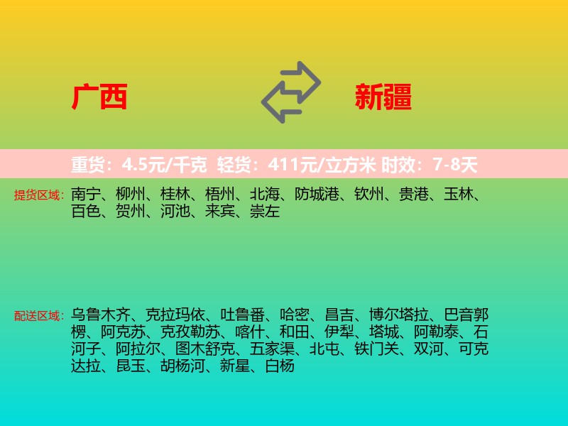 广西到新疆长途搬家