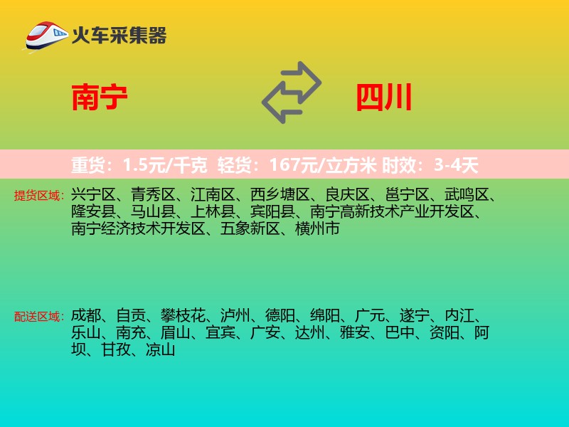 南宁到四川物流专线