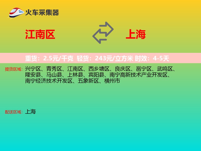 江南区到上海长途搬家