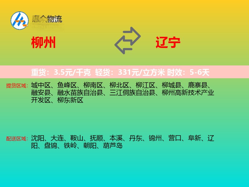 柳州到辽宁轿车托运