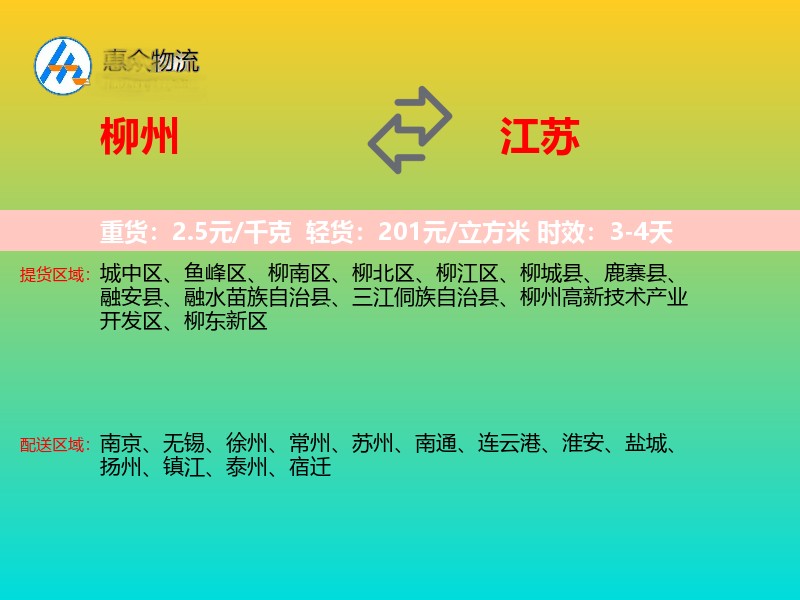 柳州到江苏长途搬家