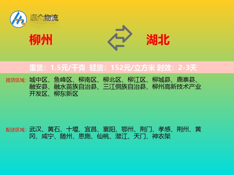 柳州到湖北长途搬家