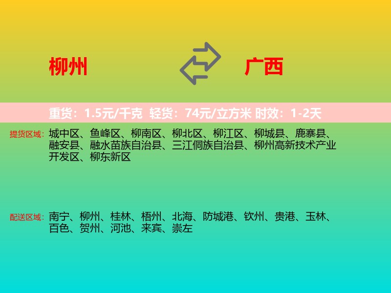 柳州到广西长途搬家