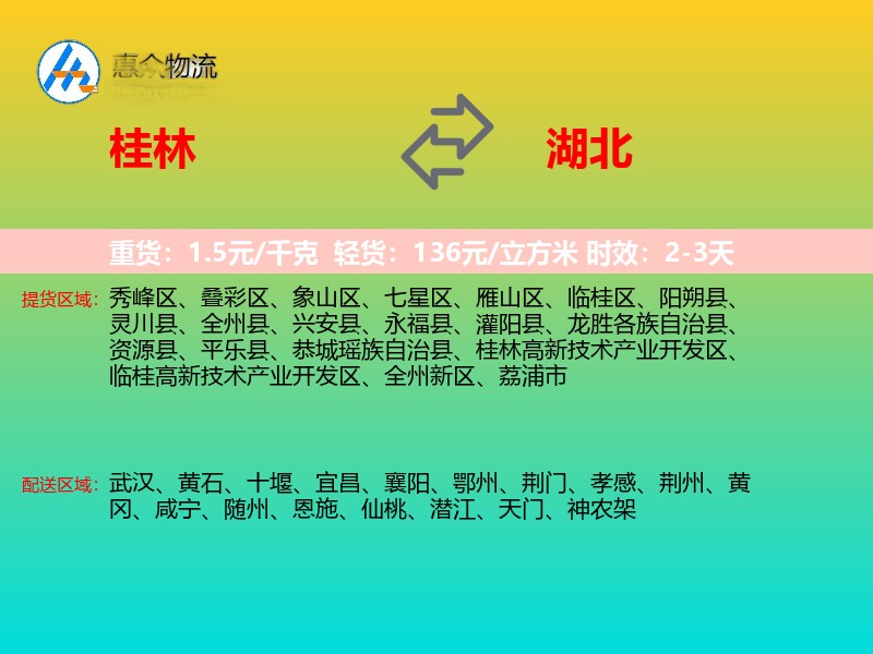 桂林到湖北长途搬家