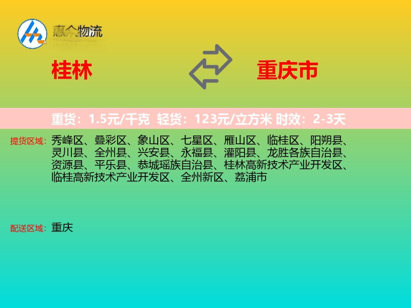 桂林到重庆市轿车托运