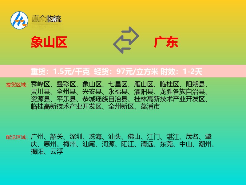 象山区到广东长途搬家