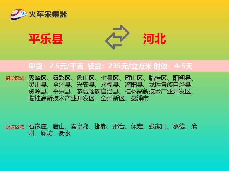 平乐县到河北长途搬家