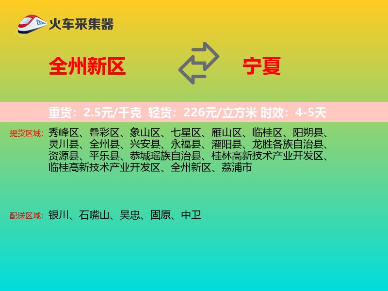 全州新区到宁夏长途搬家