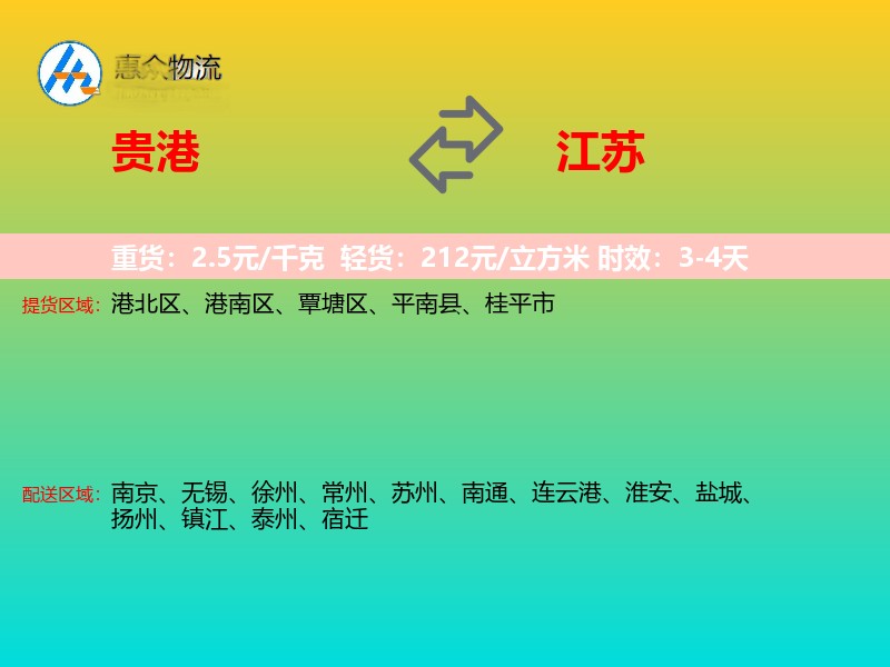贵港到江苏长途搬家