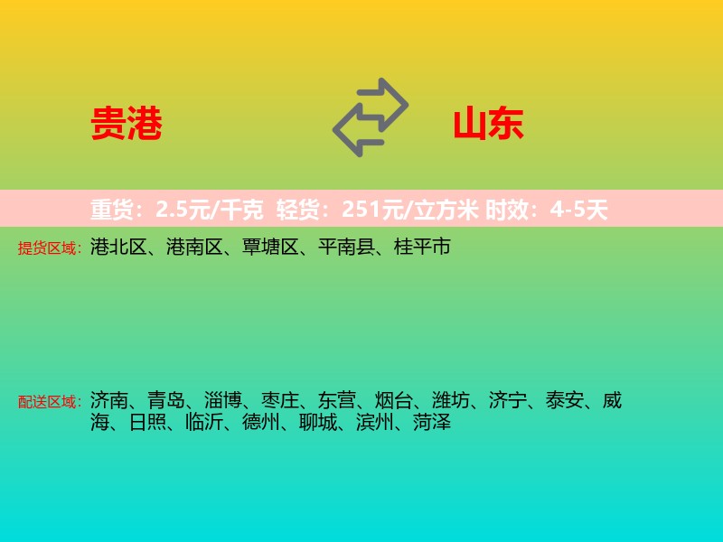 贵港到山东长途搬家