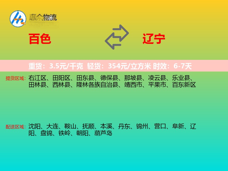 百色到辽宁长途搬家