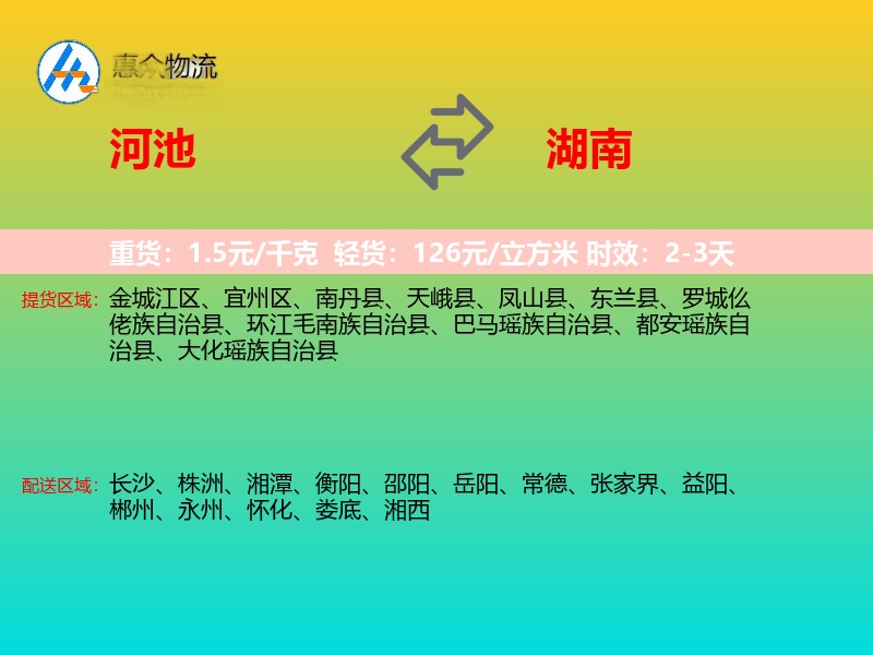 河池到湖南长途搬家